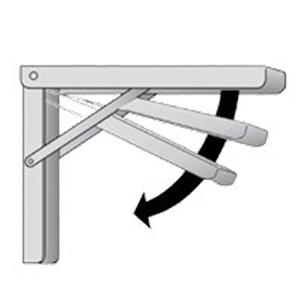 Knape & Vogt 206 zC 16 Folding L Bracket Zinc 16
