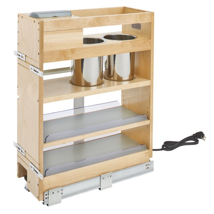 Rev-A-Shelf Inserto Cassetto Portacoltelli In Legno - Doppio Blocco Con 55 Slot, Modello 4 WDK-1, Finitura Trasparente - 3