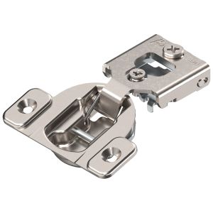Compact 38N Screw-on Hinge for Face Frame Cabinets 3-Way Adjustable In and Out Cam Adjustment