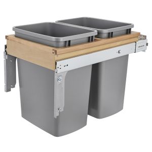 Rev-A-Shelf 4WCTM 12" wide 27qt Double Bin Top Mount Soft Close