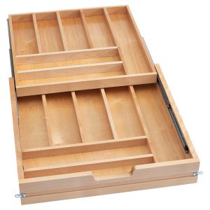 Rev-A-Shelf 4WTCD-572HFLSC 2 Tier Wood Cutlery Drawer 22"W