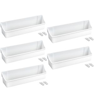 Rev-A-Shelf Door Storage Trays 5 tray set 13-3/4" W white polymer