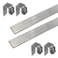 32" Kine Flex 3/4 Anodized Aluminum File Bar w/Side Bracket for 1/2" Drawer Bundle